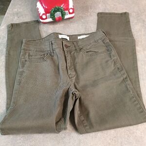 Jessica Simpson Olive Green Relaxed Skinny Crop Jean (2/26)